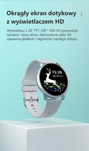 Zegarek Damski Smartwatch G. Rossi Puls Kroki SMS FB Kalorie Gold