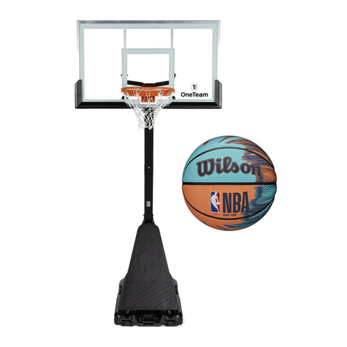 Zestaw do gry w koszykówkę kosz OneTeam + Piłka Wilson NBA DRV PRO Outdoor