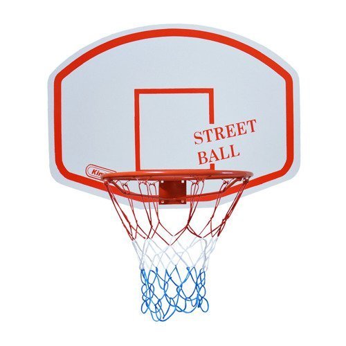 Zestaw kosz do koszykówki Kimet Street Ball Tablica Obręcz z siatką 45 cm + Piłka Spalding TF-250 Indoor/Outdoor 