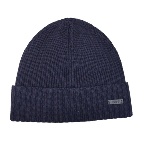 Zimowa czapka beanie Hugo Boss granatowa 50495306