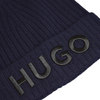 Czapka zimowa beanie Hugo Boss wełniana granatowa - 50495778-410